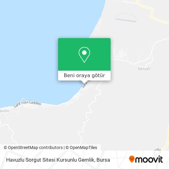 Havuzlu Sorgut Sitesi Kursunlu Gemlik harita