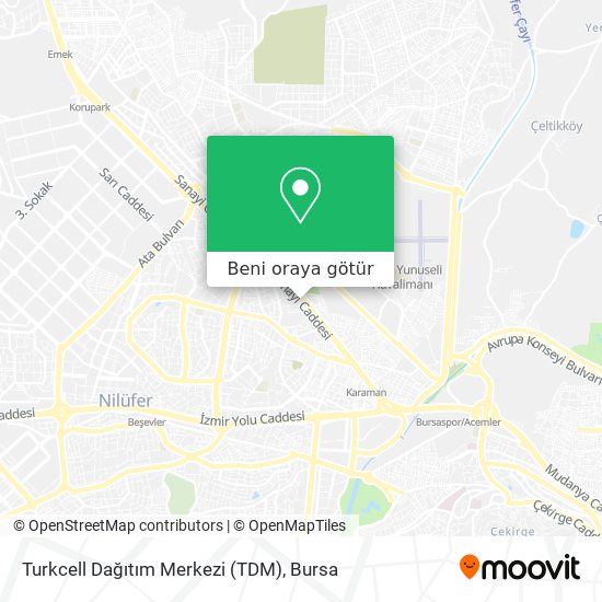 Turkcell Dağıtım Merkezi (TDM) harita