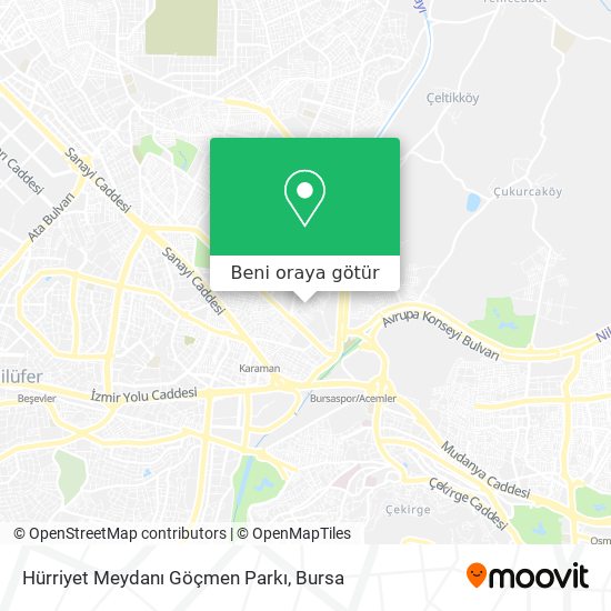 Hürriyet Meydanı Göçmen Parkı harita