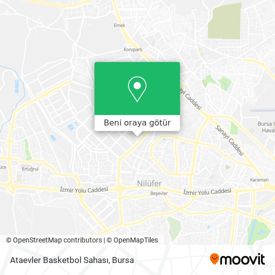 Ataevler Basketbol Sahası harita