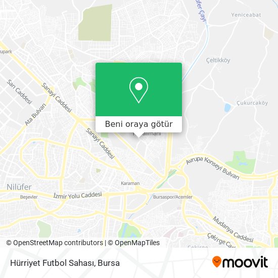 Hürriyet Futbol Sahası harita