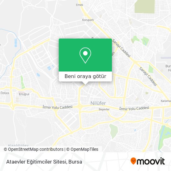 Ataevler Eğitimciler Sitesi harita