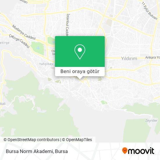 Bursa Norm Akademi harita