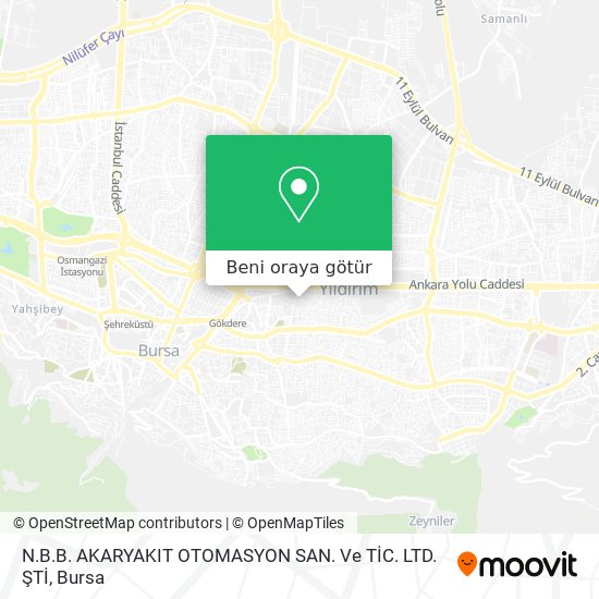 N.B.B. AKARYAKIT OTOMASYON SAN. Ve TİC. LTD. ŞTİ harita