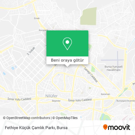 Fethiye Küçük Çamlık Parkı harita