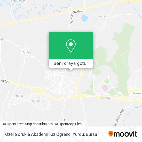 Özel Görükle Akademi Kız Öğrenci Yurdu harita
