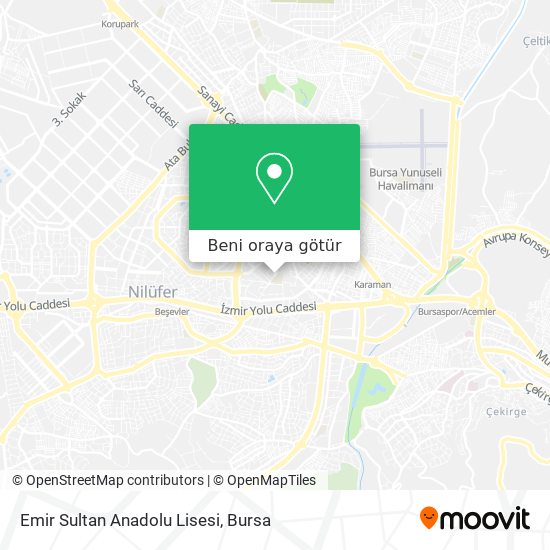 Emir Sultan Anadolu Lisesi harita
