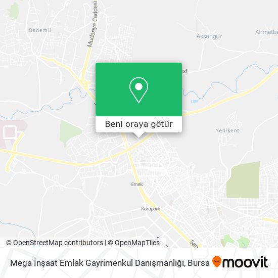 Mega İnşaat Emlak Gayrimenkul Danışmanlığı harita