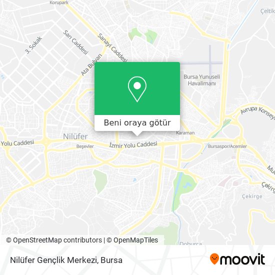 Nilüfer Gençlik Merkezi harita