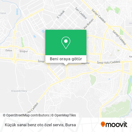 Küçük sanai benz oto özel servis harita