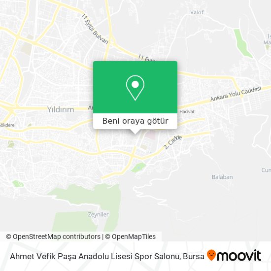 Ahmet Vefik Paşa Anadolu Lisesi Spor Salonu harita