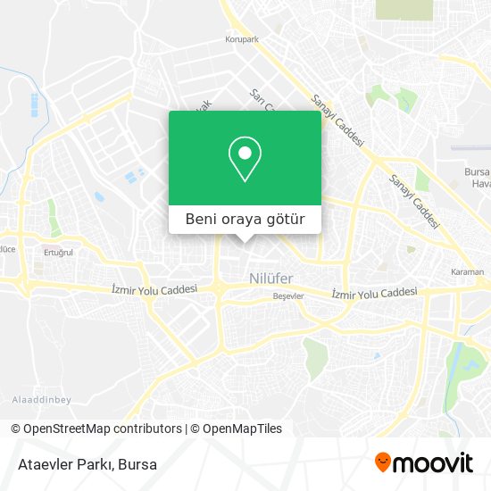 Ataevler Parkı harita