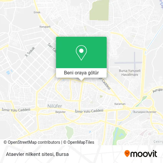 Ataevler nilkent sitesi harita