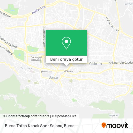 Bursa Tofas Kapalı Spor Salonu harita