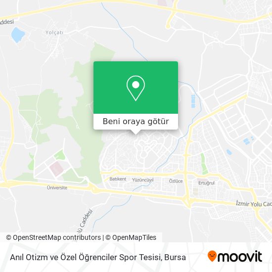 Anıl Otizm ve Özel Öğrenciler Spor Tesisi harita
