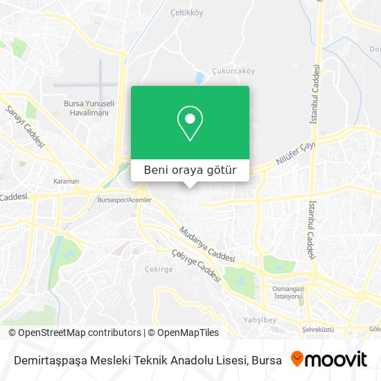 Demirtaşpaşa Mesleki Teknik Anadolu Lisesi harita