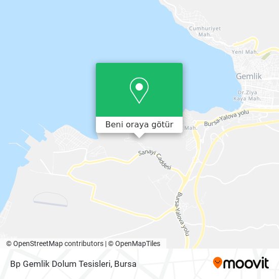 Bp Gemlik Dolum Tesisleri harita