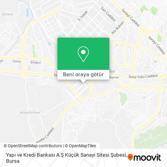 Yapı ve Kredi Bankası A.Ş Küçük Sanayi Sitesi Şubesi harita