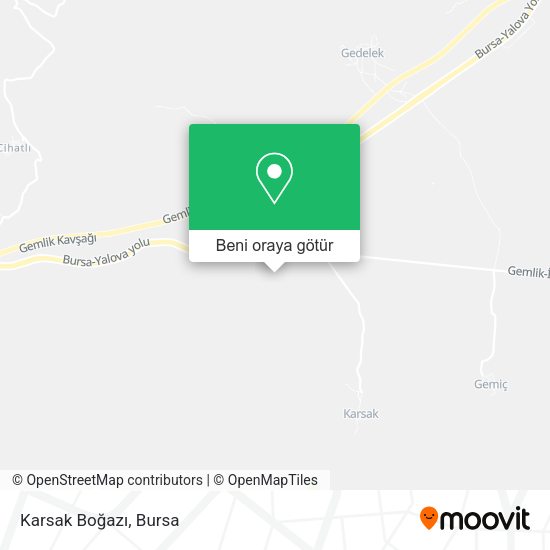 Karsak Boğazı harita