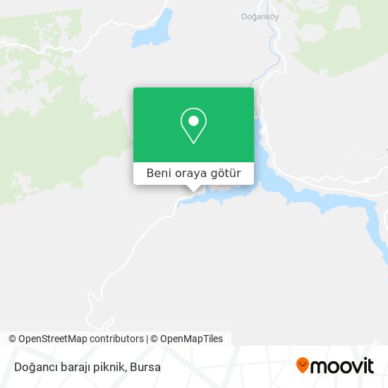 Doğancı barajı piknik harita