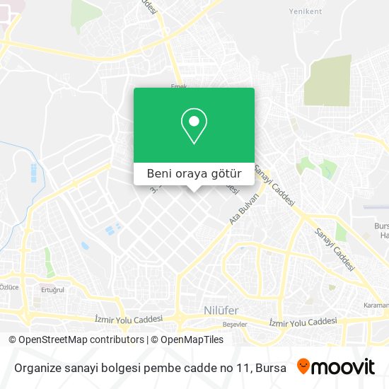 Organize sanayi bolgesi pembe cadde no 11 harita