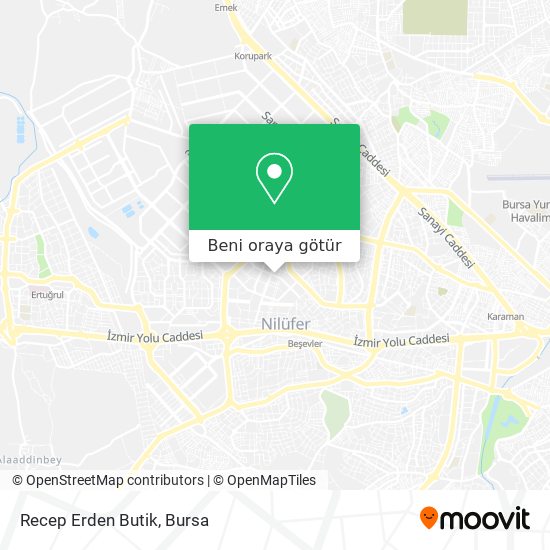 Recep Erden Butik harita