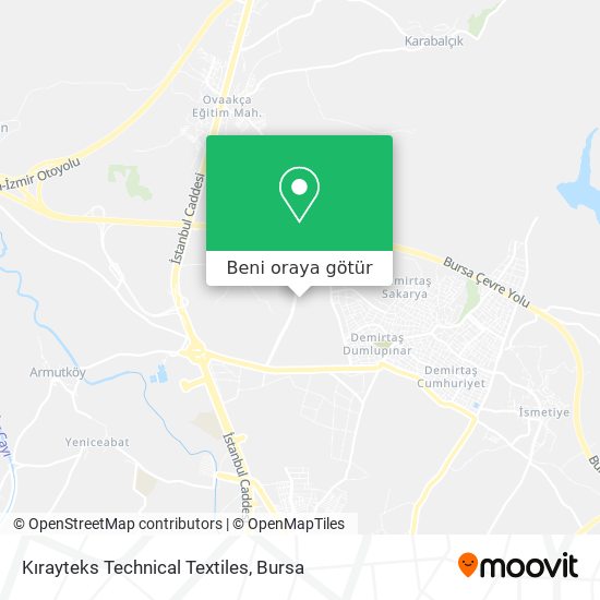 Kırayteks Technical Textiles harita