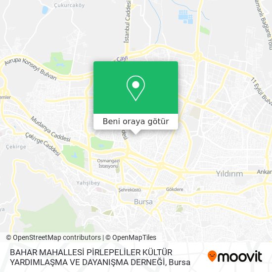 BAHAR MAHALLESİ PİRLEPELİLER KÜLTÜR YARDIMLAŞMA VE DAYANIŞMA DERNEĞİ harita