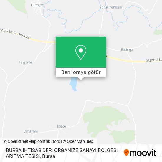BURSA IHTISAS DERI ORGANIZE SANAYI BOLGESI ARITMA TESISI harita