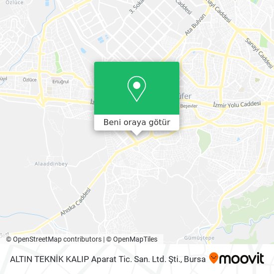 ALTIN TEKNİK KALIP Aparat Tic. San. Ltd. Şti. harita
