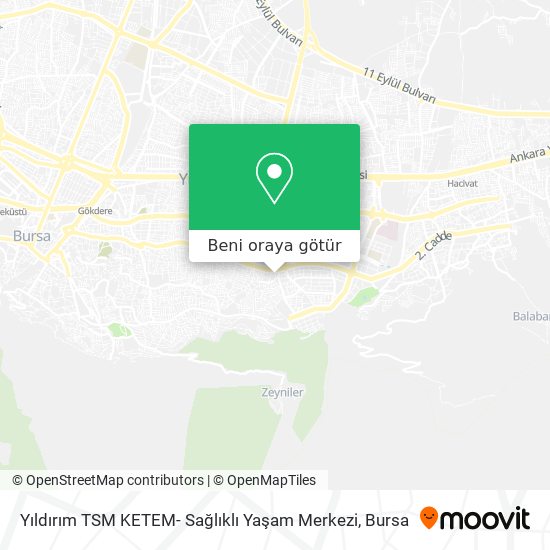 Yıldırım TSM KETEM- Sağlıklı Yaşam Merkezi harita