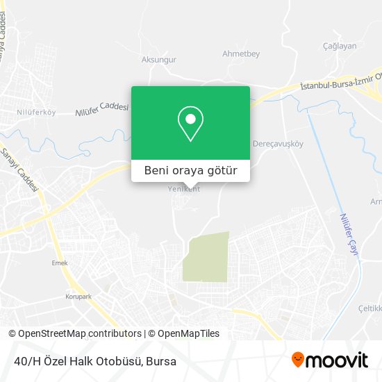 40/H Özel Halk Otobüsü harita