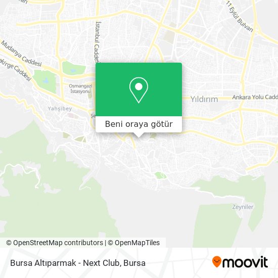 Bursa Altıparmak - Next Club harita