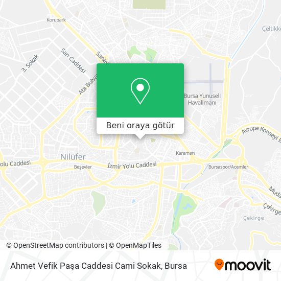 Ahmet Vefik Paşa Caddesi Cami Sokak harita
