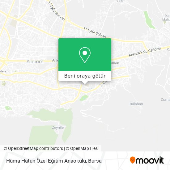 Hüma Hatun Özel Eğitim Anaokulu harita