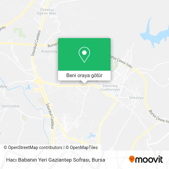 Hacı Babanın Yeri Gaziantep Sofrası harita