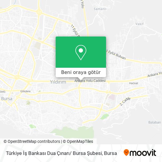 Türkiye İş Bankası Dua Çınarı/ Bursa Şubesi harita