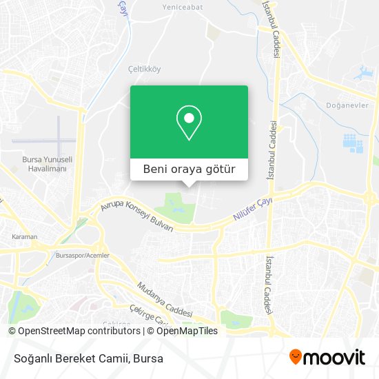 Soğanlı Bereket Camii harita
