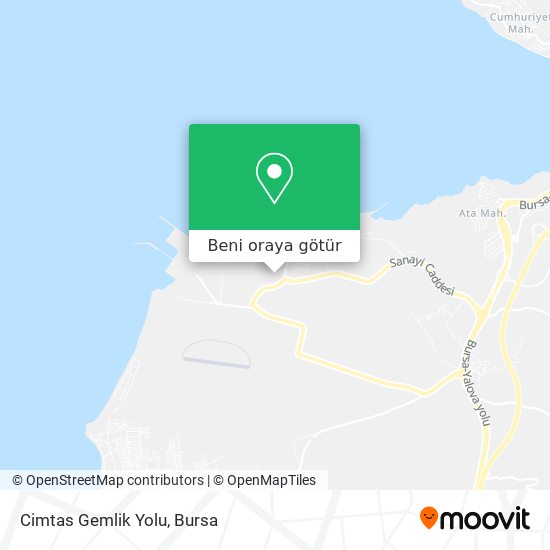 Cimtas Gemlik Yolu harita