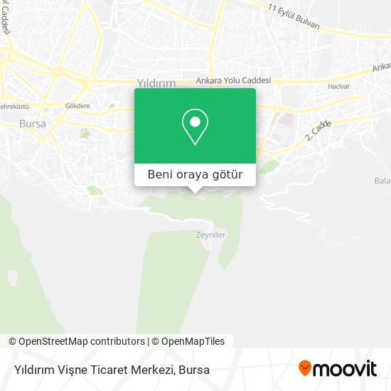 Yıldırım Vişne Ticaret Merkezi harita