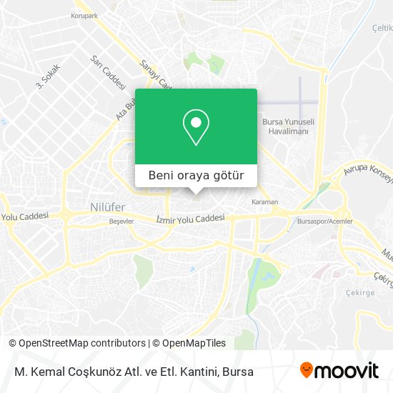 M. Kemal Coşkunöz Atl. ve Etl. Kantini harita