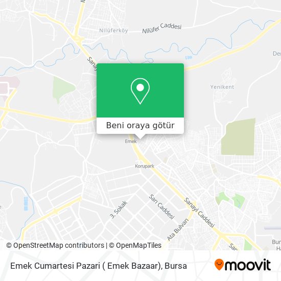 Emek Cumartesi Pazari ( Emek Bazaar) harita