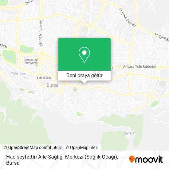 Hacıseyfettin Aile Sağlığı Merkezi (Sağlık Ocağı) harita