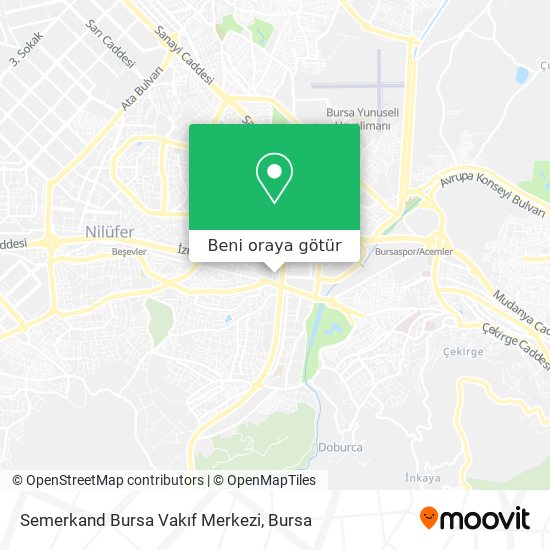 Semerkand Bursa Vakıf Merkezi harita