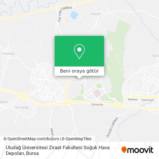 Uludağ Üniversitesi Ziraat Fakultesi Soğuk Hava Depoları harita