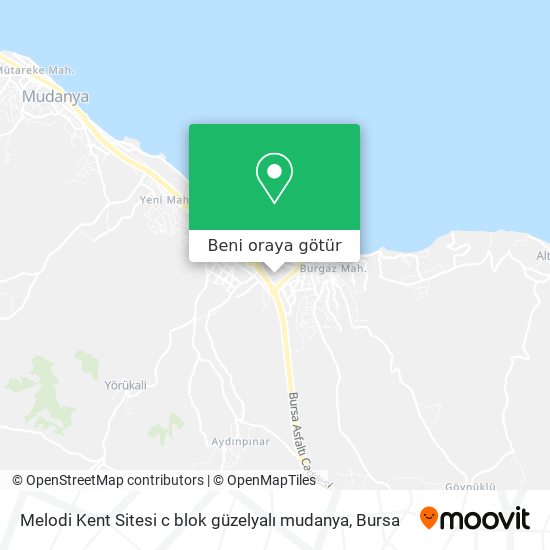 Melodi Kent Sitesi c blok güzelyalı mudanya harita