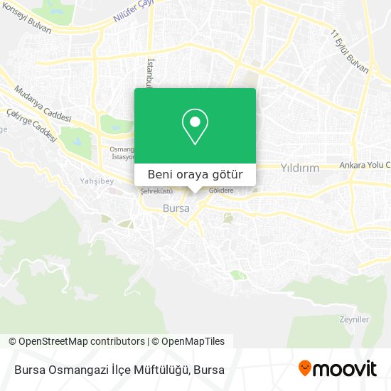 Bursa Osmangazi İlçe Müftülüğü harita