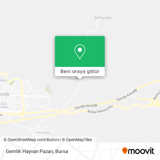 Gemlik Hayvan Pazarı harita
