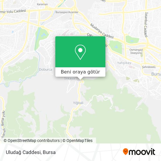 Uludağ Caddesi harita