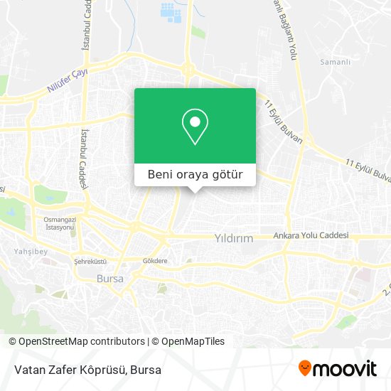 Vatan Zafer Kôprüsü harita